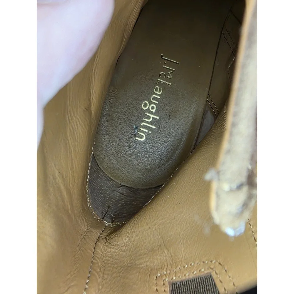 J McLaughlin Evie Cocoa Brown Suede Leather Booties Size 8M Box Dust Bag JMCL‎